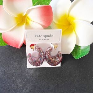 Kate Spade NY Glitter Adore-ables Huggies Earrings